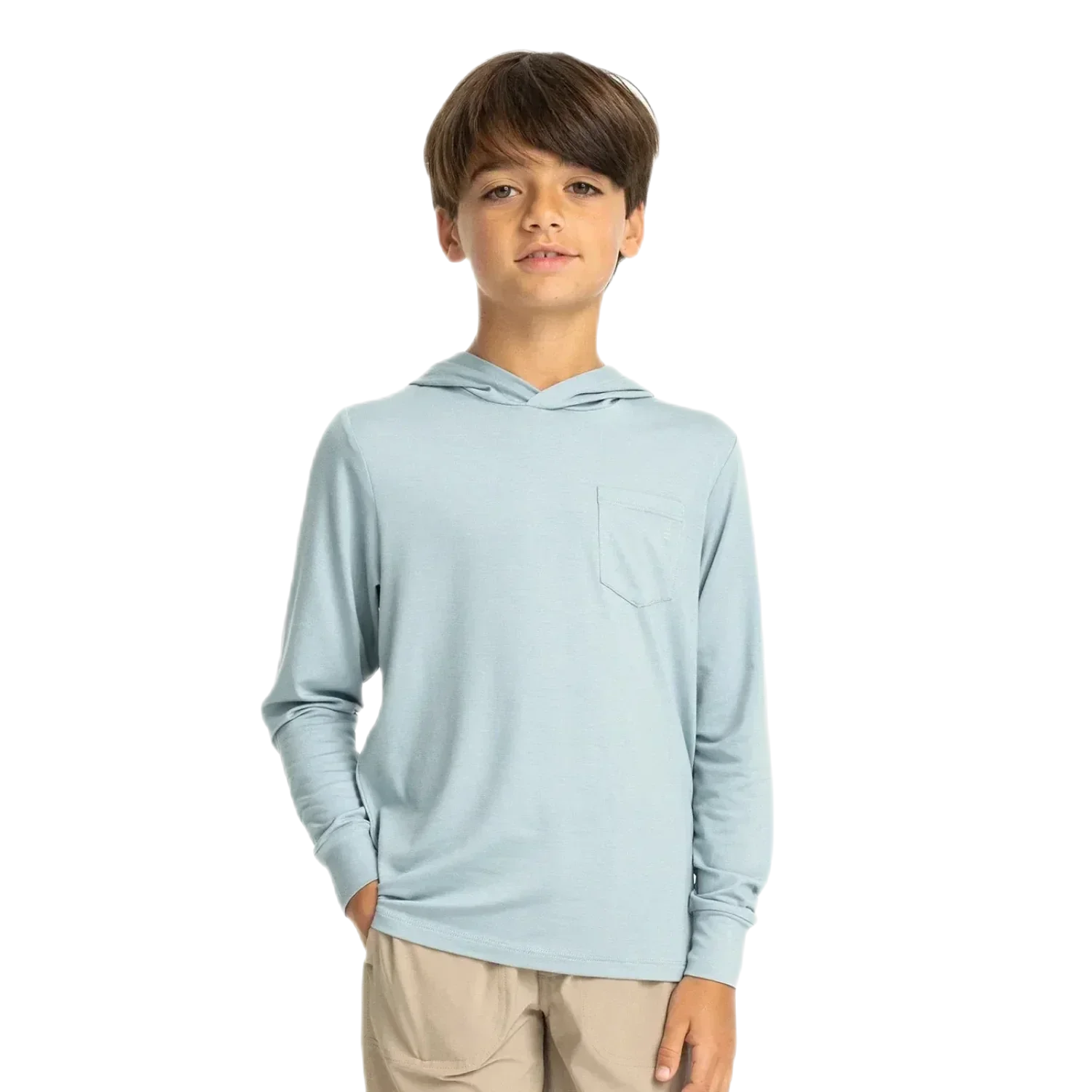 Free Fly Apparel 03. KIDS|BABY - KIDS - KIDS TOPS Youth Bamboo Shade Hoody OCEAN MIST