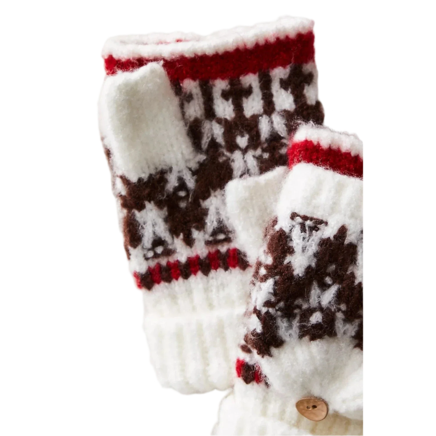 Free People 10. GIFTS|ACCESSORIES - WOMENS ACCESSORIES - WOMENS GLOVES CASUAL Women's First Frost Fairisle Gloves 1103 IVORY OS