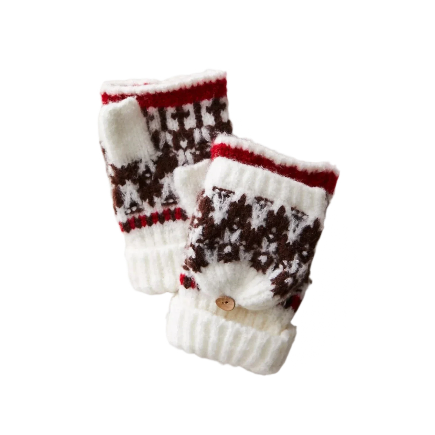 Free People 10. GIFTS|ACCESSORIES - WOMENS ACCESSORIES - WOMENS GLOVES CASUAL Women's First Frost Fairisle Gloves 1103 IVORY OS