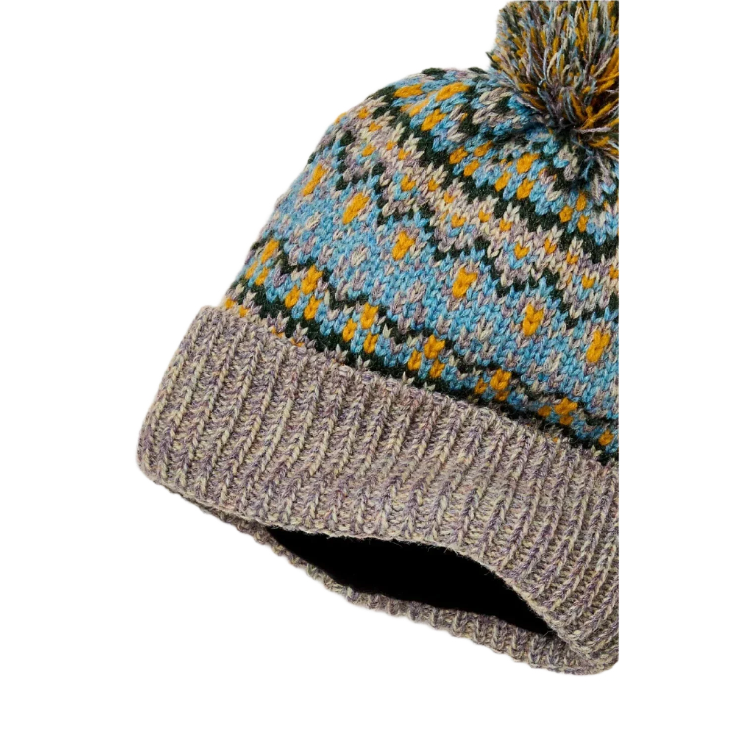 Free People 11. HATS - HATS WINTER - HATS WINTER Women's First Frost Fairisle Pom Pom Beanie 3300 SAGE OS