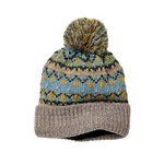 Free People 11. HATS - HATS WINTER - HATS WINTER Women's First Frost Fairisle Pom Pom Beanie 3300 SAGE OS