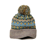 Free People 11. HATS - HATS WINTER - HATS WINTER Women's First Frost Fairisle Pom Pom Beanie 3300 SAGE OS