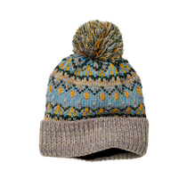 Free People 11. HATS - HATS WINTER - HATS WINTER Women's First Frost Fairisle Pom Pom Beanie 3300 SAGE OS