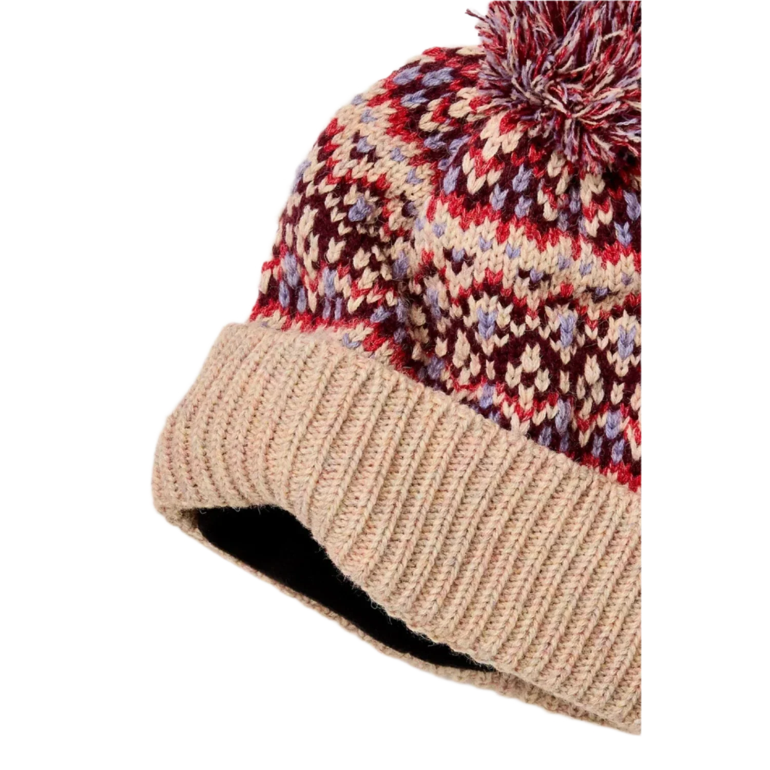 Free People 11. HATS - HATS WINTER - HATS WINTER Women's First Frost Fairisle Pom Pom Beanie 1103 IVORY OS