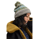 Free People 11. HATS - HATS WINTER - HATS WINTER Women's First Frost Fairisle Pom Pom Beanie 3300 SAGE OS