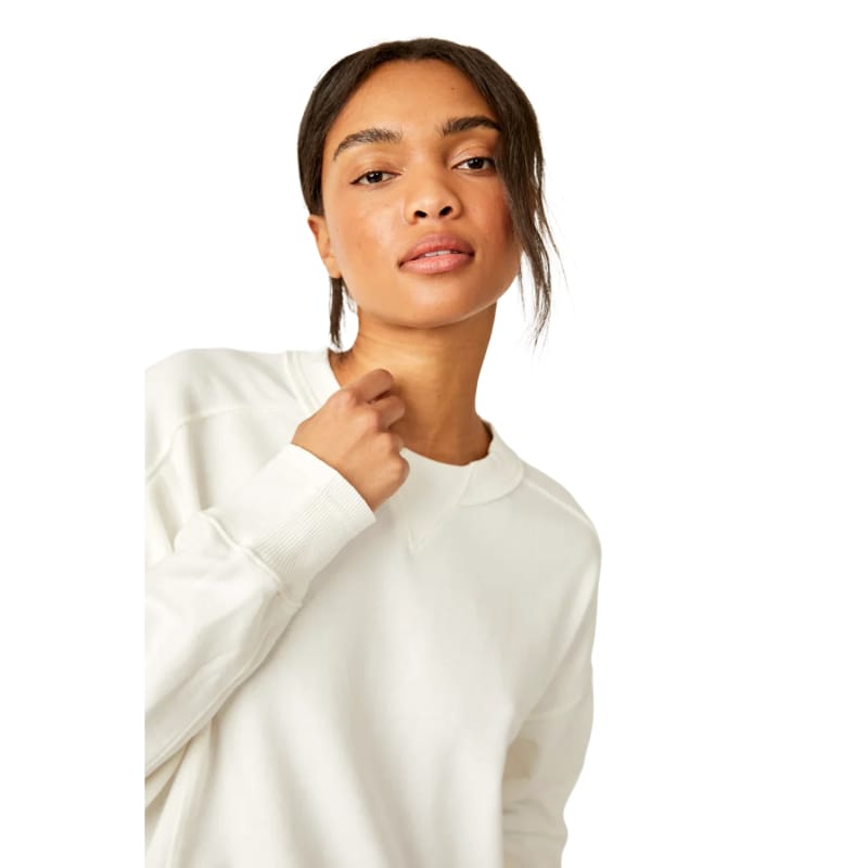 Free people 2025 white sweatshirt