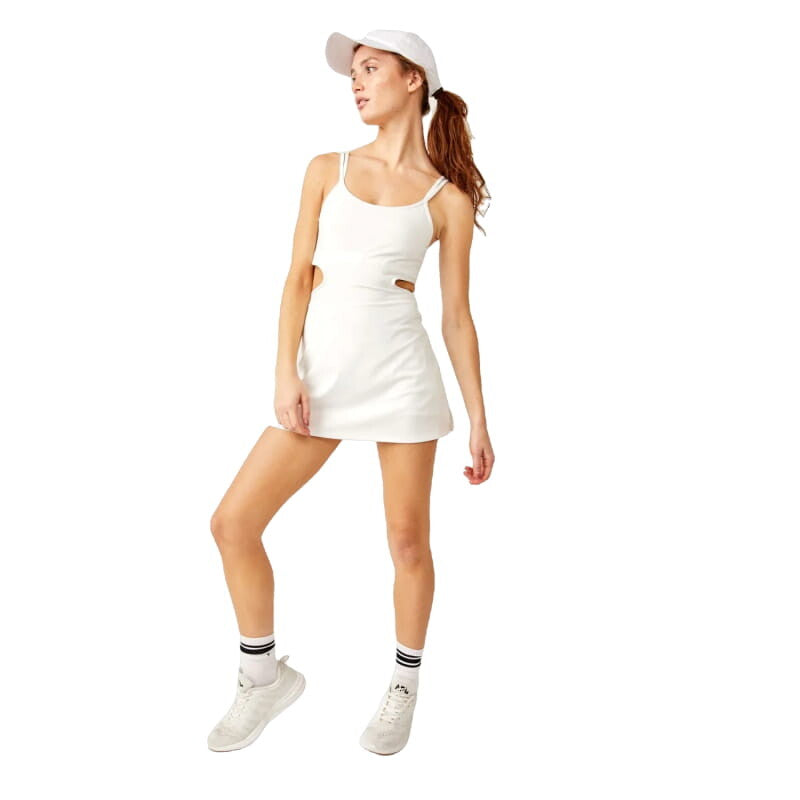 FP Movement 02. WOMENS APPAREL - WOMENS DRESS|SKIRT - WOMENS JUMPERS Women's One More Serve Onesie WHITE|WHITE