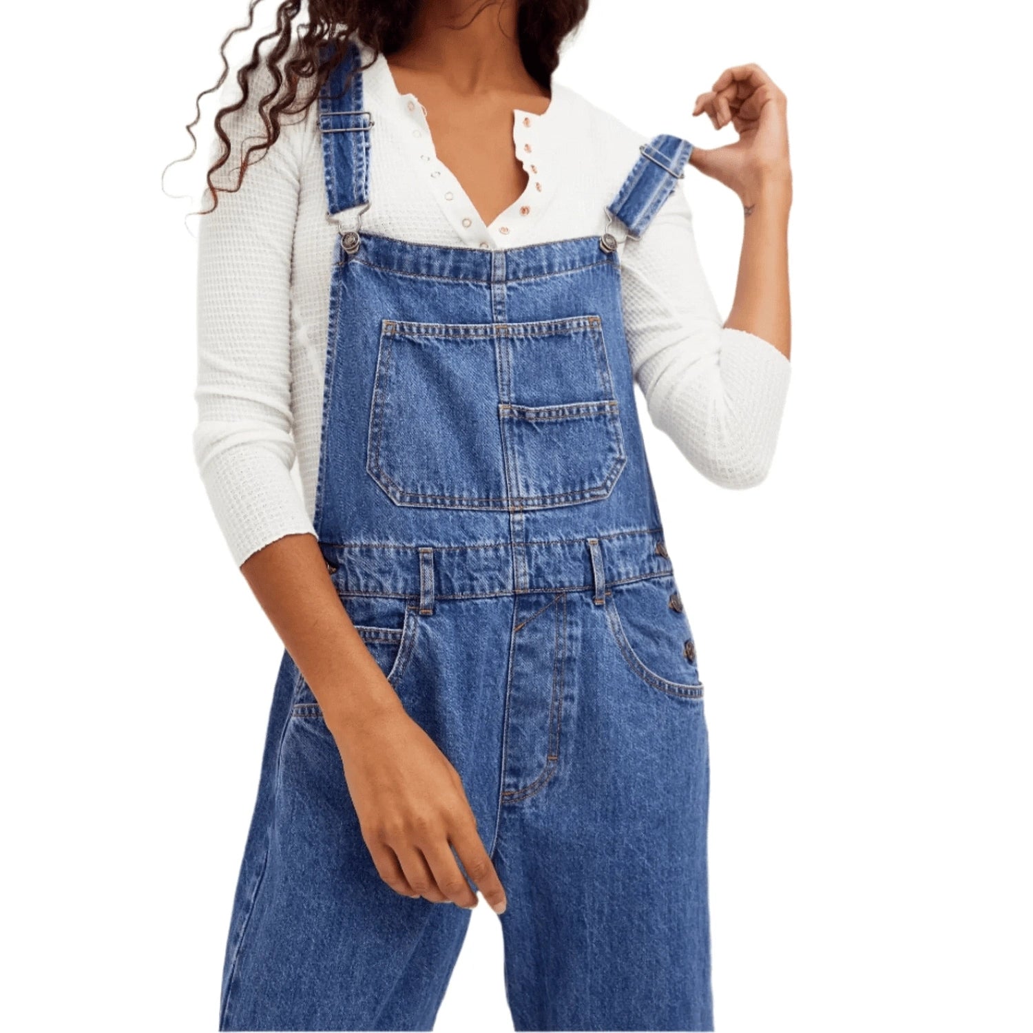 Free People 02. WOMENS APPAREL - WOMENS DRESS|SKIRT - WOMENS JUMPERS Women's Ziggy Denim Overall 5413 SAPPHIRE BLUE