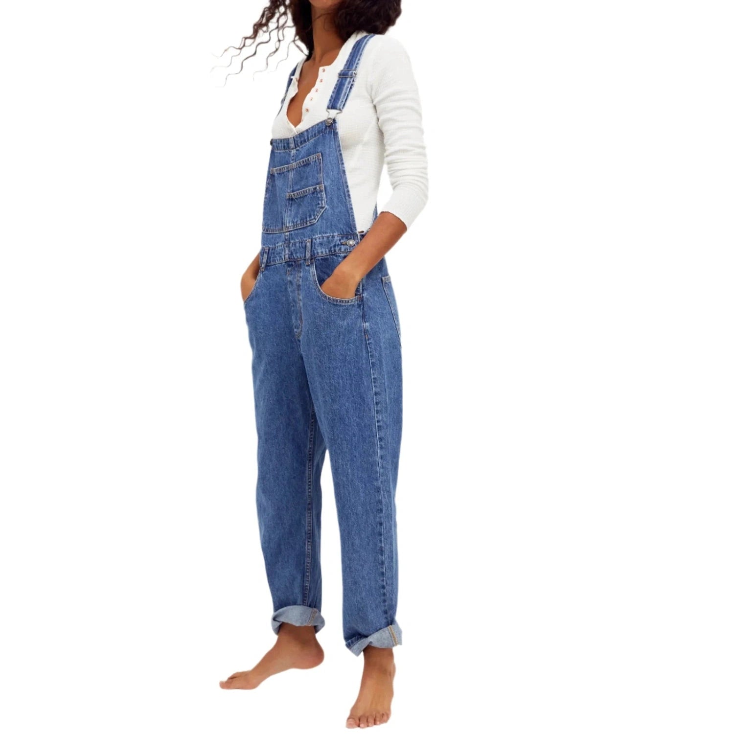 Free People 02. WOMENS APPAREL - WOMENS DRESS|SKIRT - WOMENS JUMPERS Women's Ziggy Denim Overall 5413 SAPPHIRE BLUE