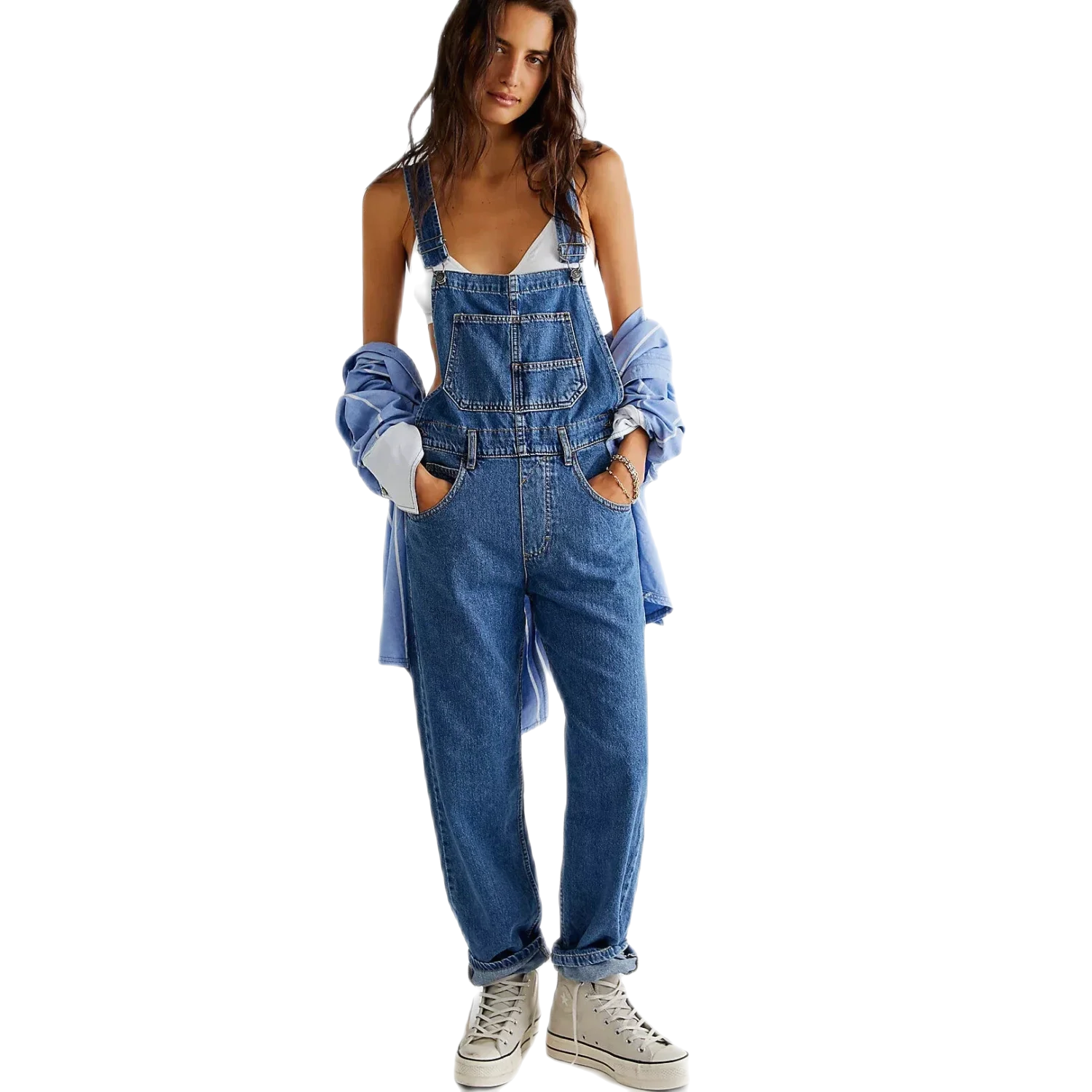 Free People 02. WOMENS APPAREL - WOMENS DRESS|SKIRT - WOMENS JUMPERS Women's Ziggy Denim Overall 5413 SAPPHIRE BLUE