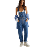 Free People 02. WOMENS APPAREL - WOMENS DRESS|SKIRT - WOMENS JUMPERS Women's Ziggy Denim Overall 5413 SAPPHIRE BLUE