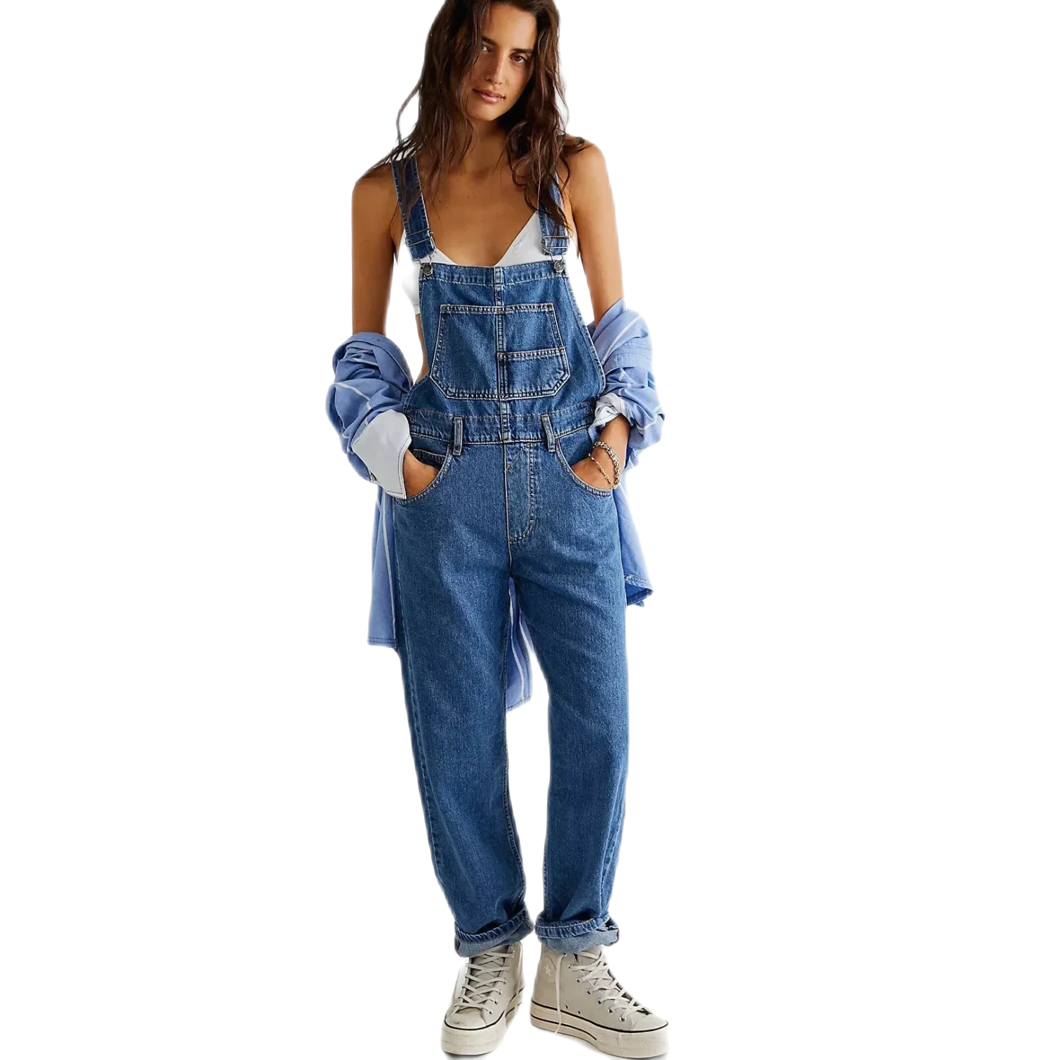 Free People 02. WOMENS APPAREL - WOMENS DRESS|SKIRT - WOMENS JUMPERS Women's Ziggy Denim Overall 5413 SAPPHIRE BLUE