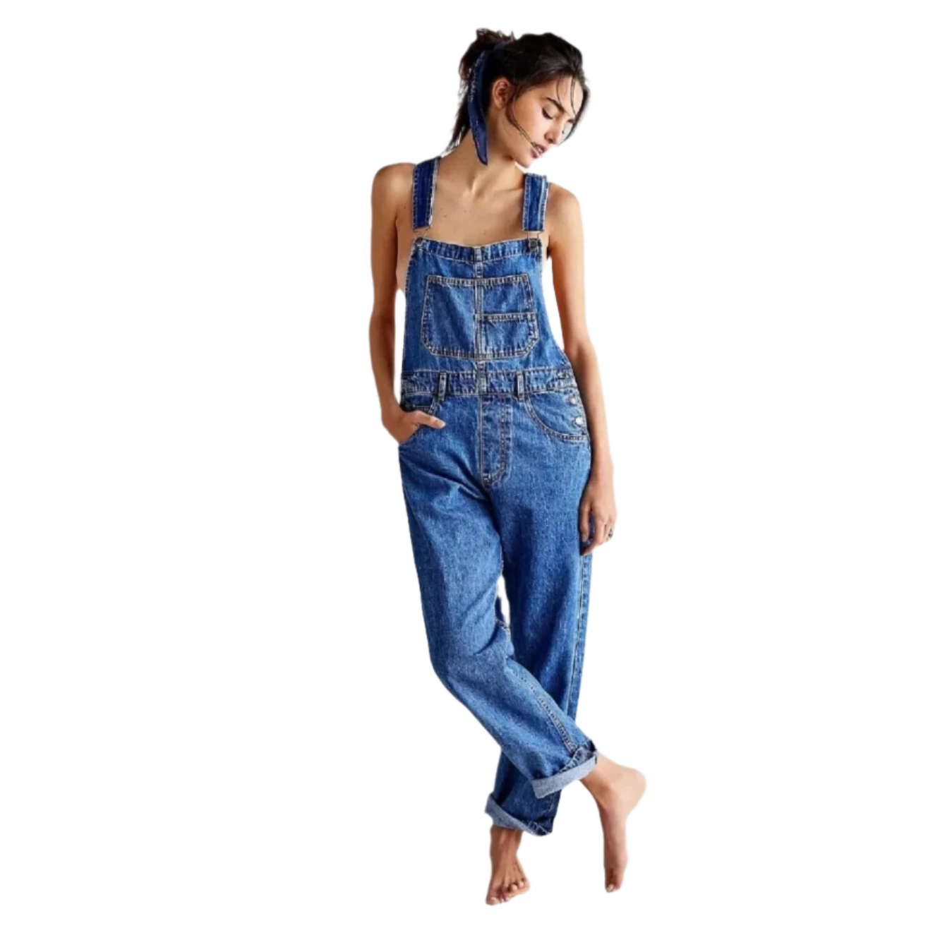 Free People 02. WOMENS APPAREL - WOMENS DRESS|SKIRT - WOMENS JUMPERS Women's Ziggy Denim Overall 5413 SAPPHIRE BLUE