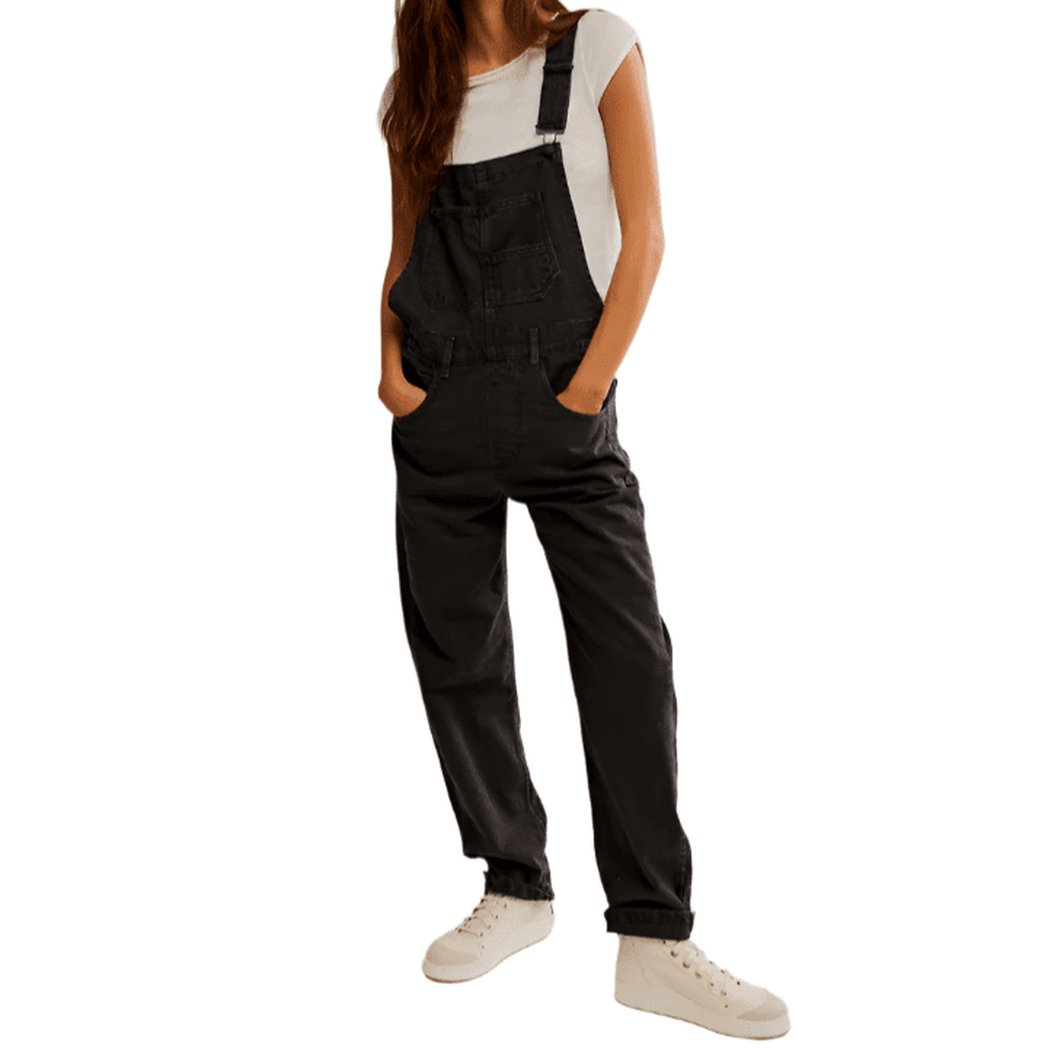 Free People 02. WOMENS APPAREL - WOMENS DRESS|SKIRT - WOMENS JUMPERS Women's Ziggy Denim Overall MINERAL BLACK