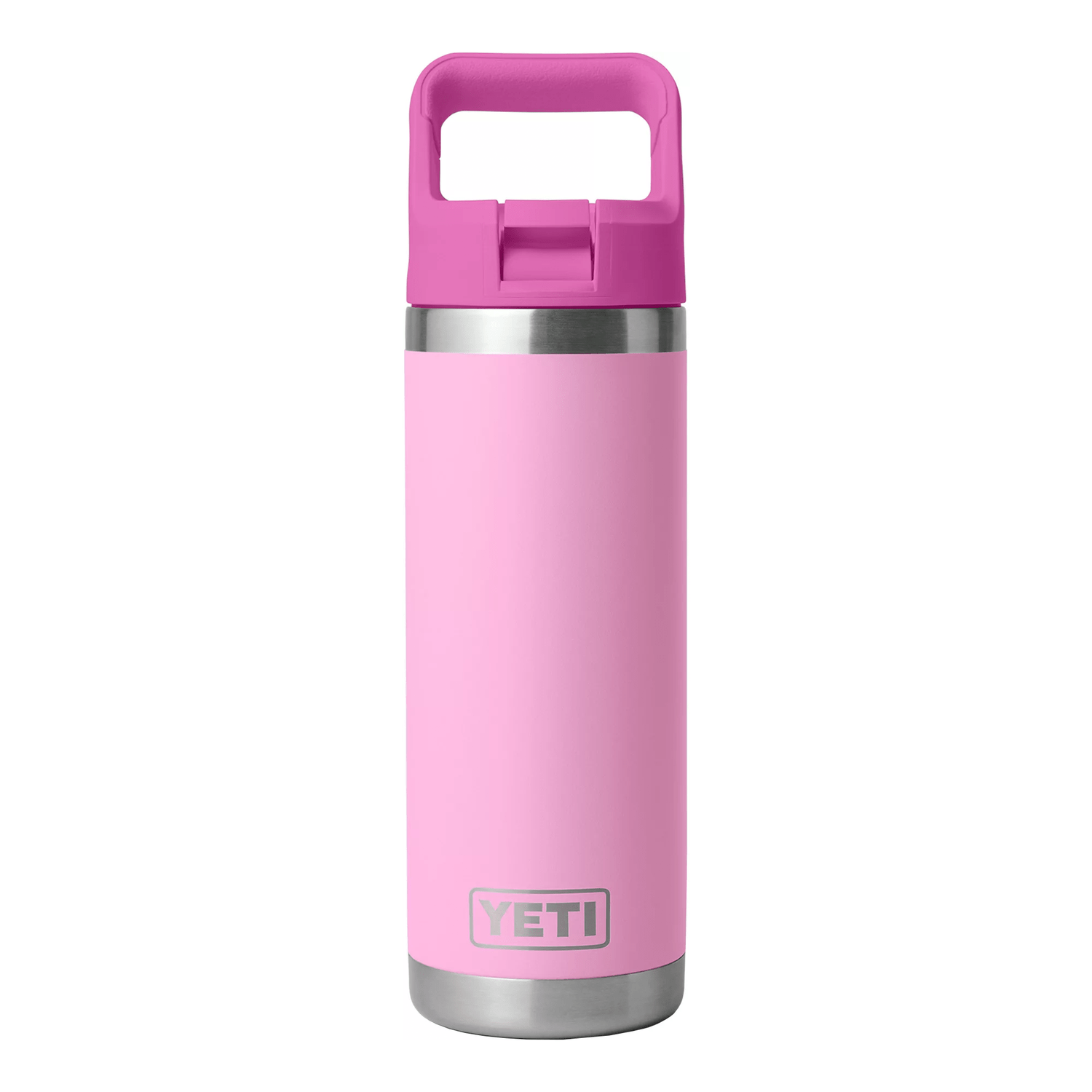 YETI 08. DRINKWARE - WATER BOTTLES - WATER BOTTLES Rambler Bottle 18 oz. with Color-Matched Straw Cap POWER PINK WILDFLOWER