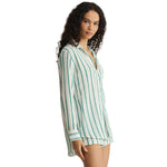 Z Supply 02. WOMENS APPAREL - WOMENS LS SHIRTS - WOMENS LS LOUNGE Women's Saturdays Stripe Shirt RFR RAINFOREST