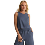 Z Supply 02. WOMENS APPAREL - WOMENS SS SHIRTS - WOMENS TANK CASUAL Women's Sloane Linen Top VIN VINTAGE INDIGO