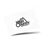 White map with 'High Country Outfitters' logo on a green background