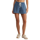 Z Supply 02. WOMENS APPAREL - WOMENS SHORTS - WOMENS SHORTS CASUAL Women's Hunter Knit Denim Short CYI CALYPSO BLUE INDIGO
