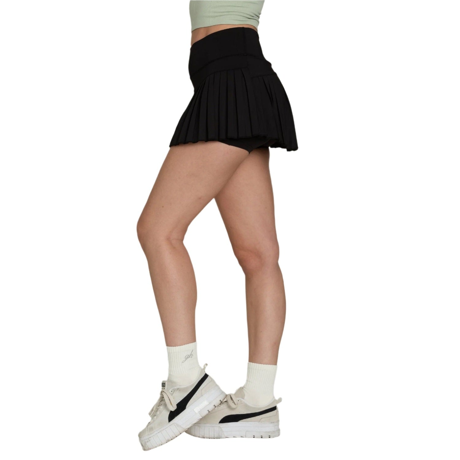 Gold Hinge Women's Pleated Tennis Skirt - 15" Black / XS Gold Hinge Women's Pleated Tennis Skirt - 15" Black / XS