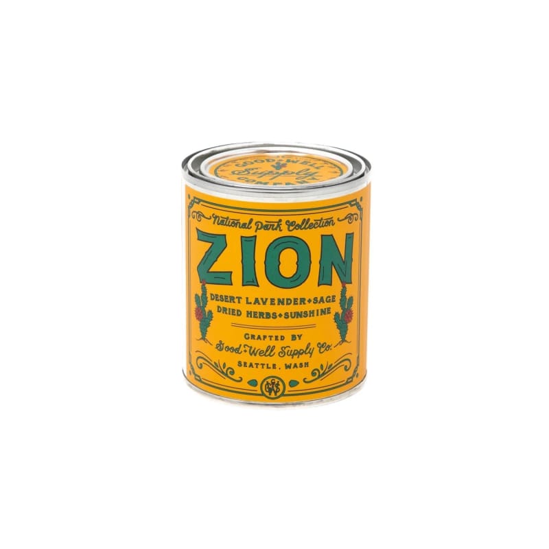 Good & Well 21. GENERAL ACCESS - GIFTS Zion National Park Candle 1/2 PINT