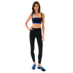 Women's Clare High Waist Rigor 7/8 Splits59 - BLACK|COBALT