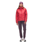 Women's Estil Jacket in Tomato, on model full length