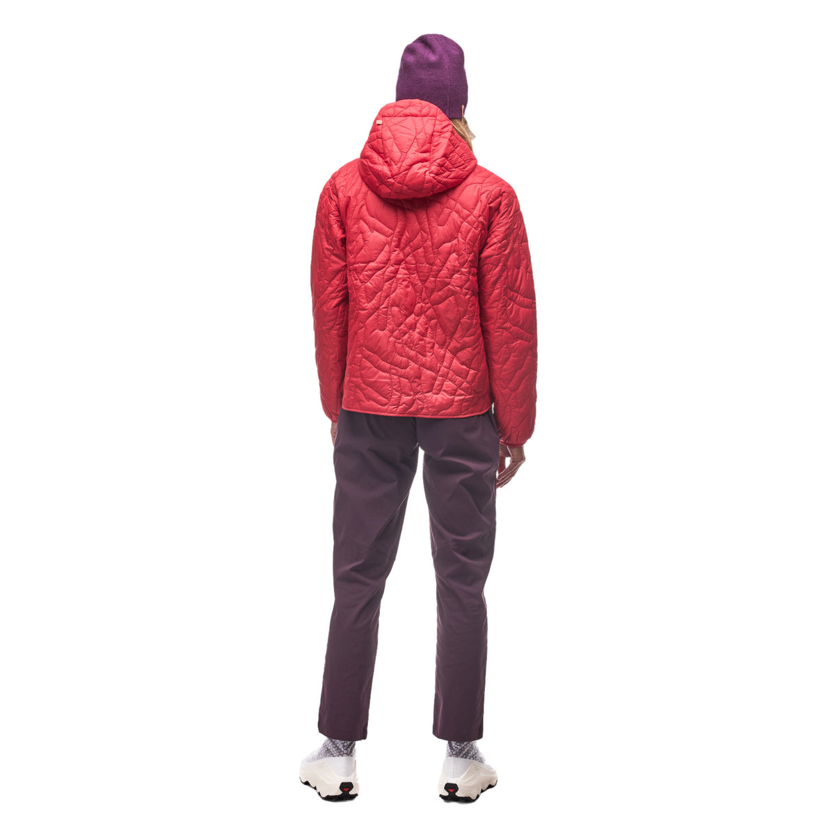 Women's Estil Jacket in Tomato, on model back