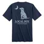 Men's Distressed Localflage Cobalt Dog & Moon Short Sleeve Tee Local Boy Outfitters - CNB CHINA BLUE