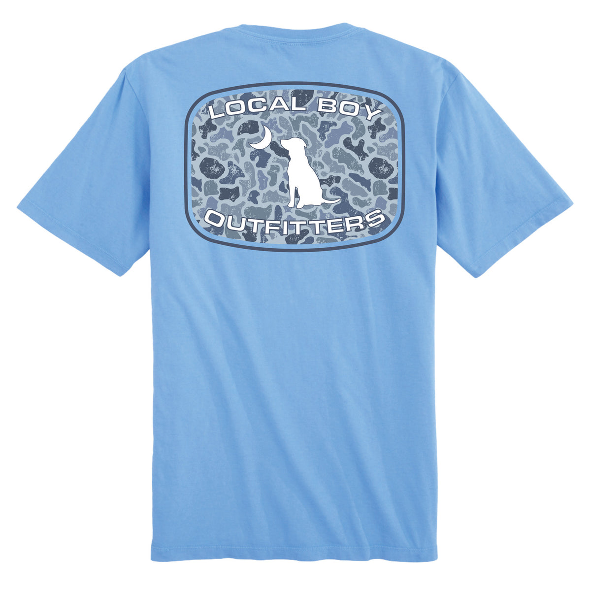 Men's Distressed Localflage Cobalt Patch Short Sleeve Tee Local Boy Outfitters - WDM WASHED DENIM