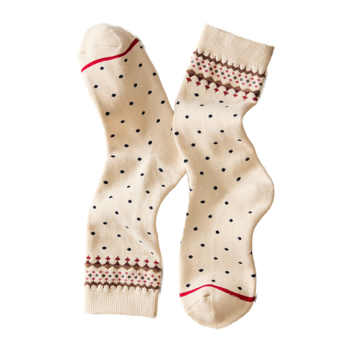 Women's Boot Sock Marine Layer - CREAM FAIR ISLE
