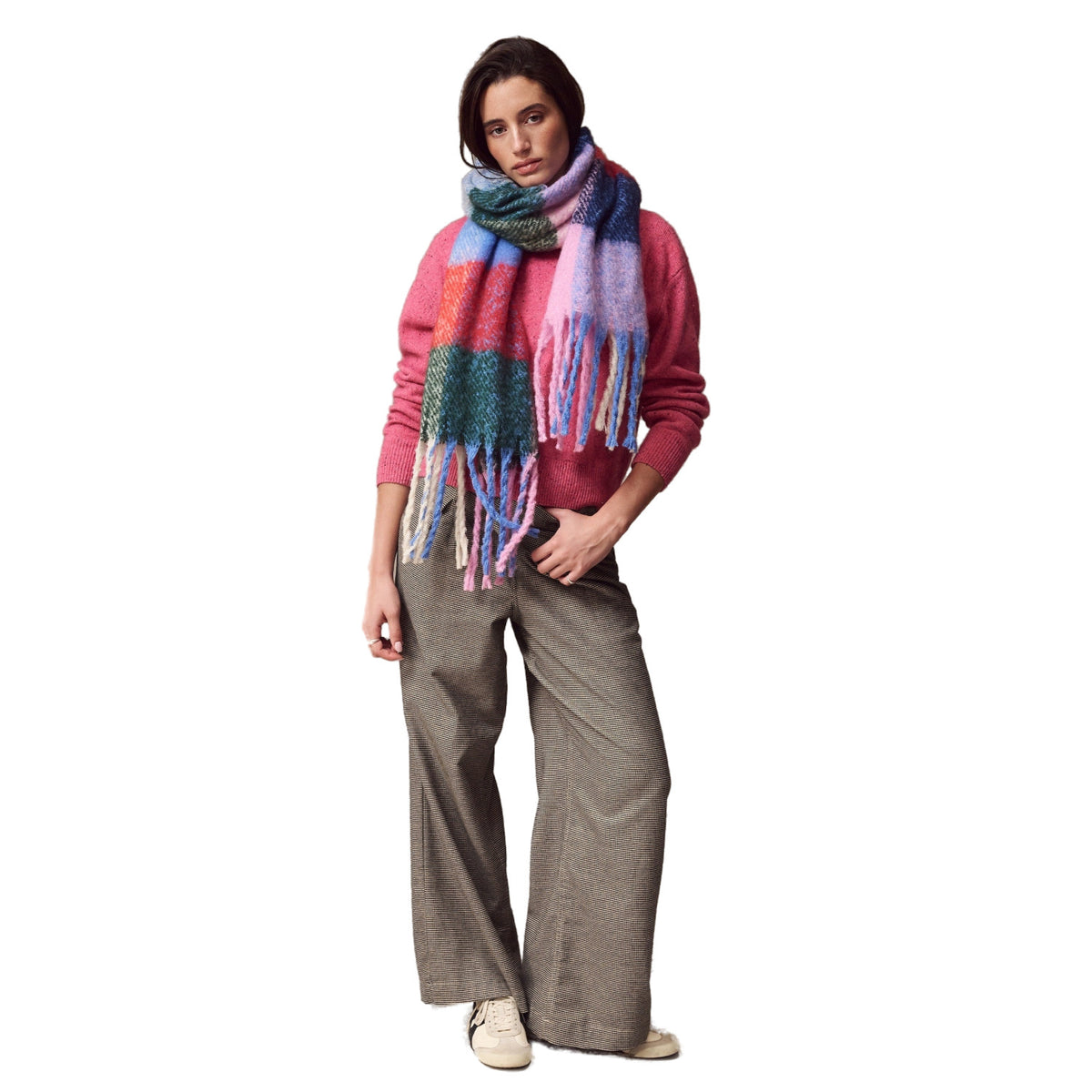 Women's Brushed Scarf Marine Layer - MULTI CHECK