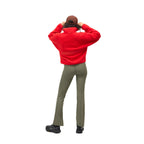 Women's Pieper Fleece in Rouge, on model back