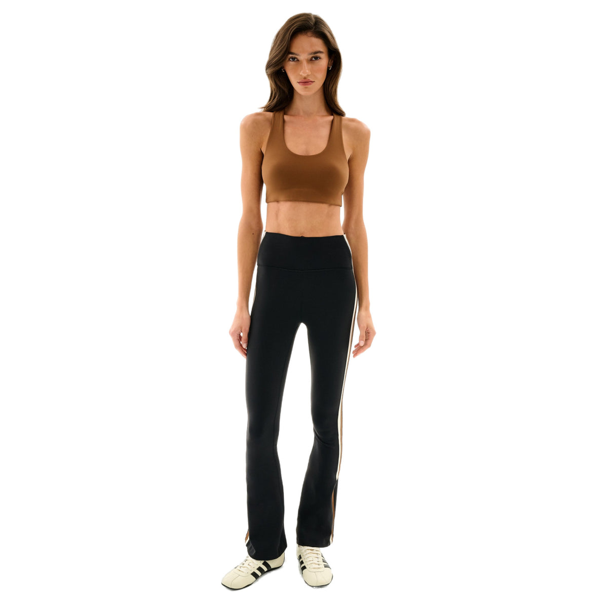 Women's Raquel High Waist Supplex Flare 30" Splits59 - BLACK|CREME
