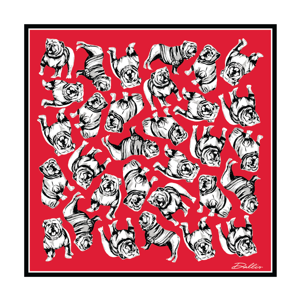 Sic 'Em Gameday Scarf in Red, flat