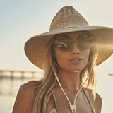 Women’s Lana UPF 50+ Lifeguard Straw Hat Hemlock - SAND / OS