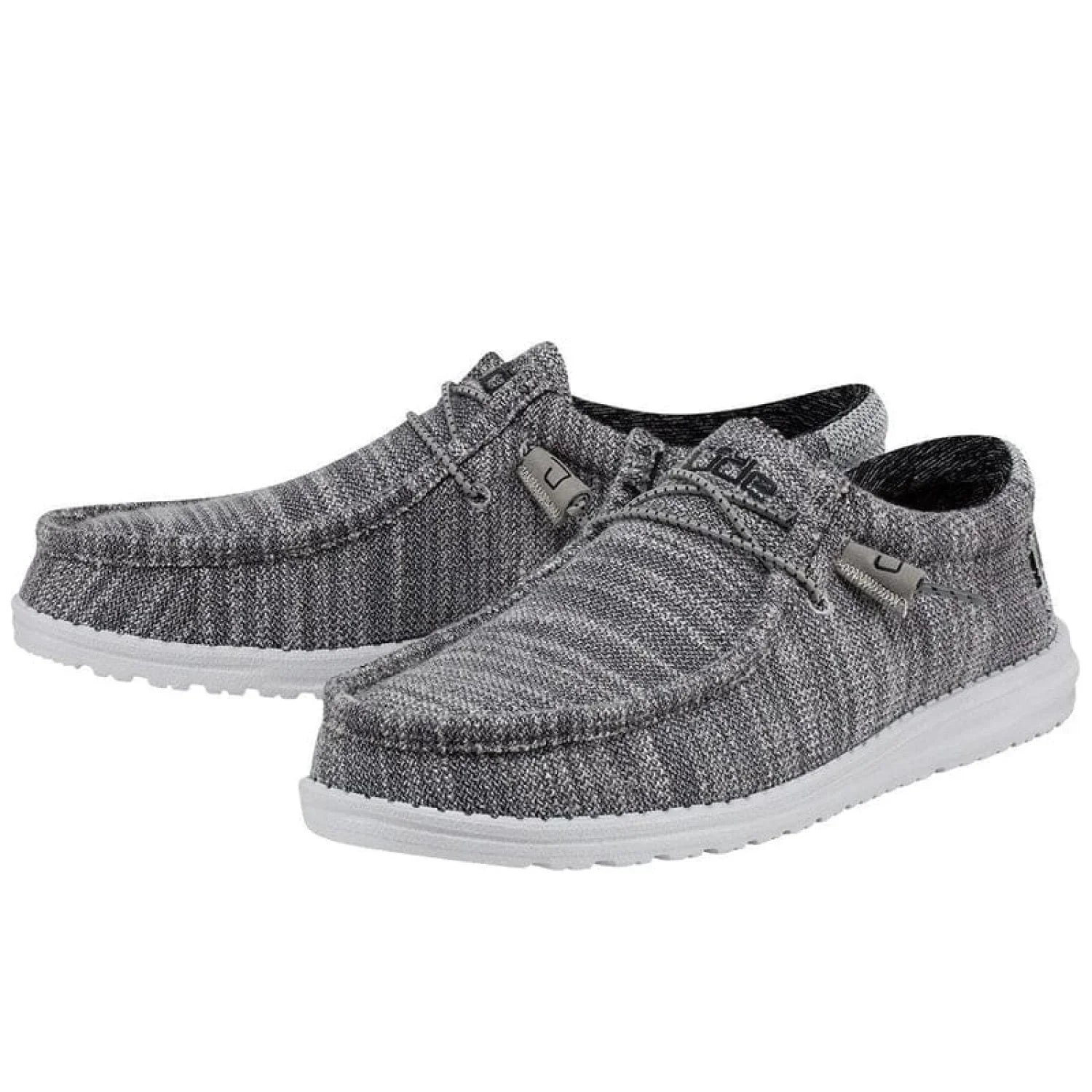 HEY DUDE MENS FOOTWEAR - MENS SHOES - MENS SHOES CASUAL Wally Stretch Mix GRANITE