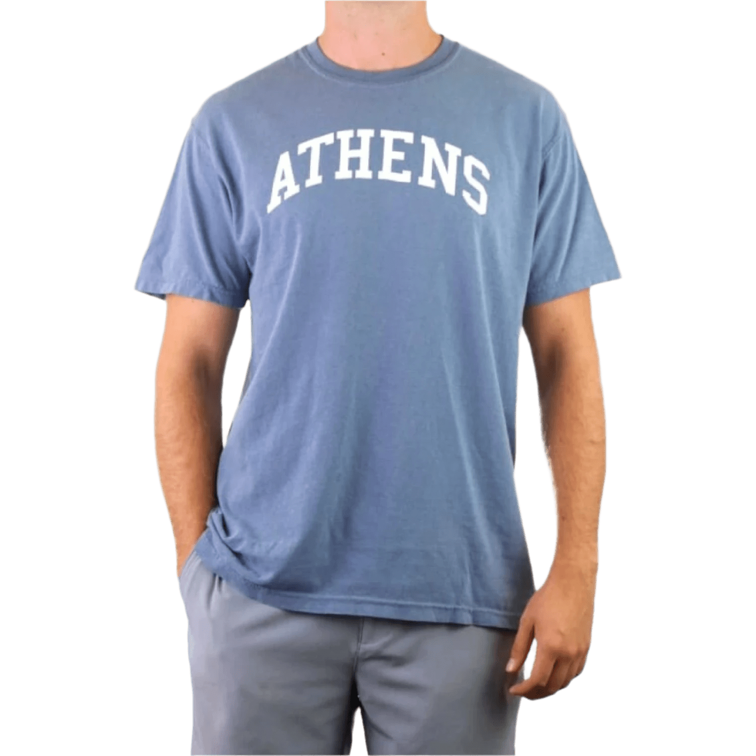 High Country Outfitters 01. MENS APPAREL - MENS T-SHIRTS - MENS T-SHIRT SS Athens Comfort Colors Short Sleeve Tee BLUE JEAN