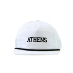 High Country Outfitters 11. HATS - HATS BILLED - HATS BILLED Athens Rope Hat - White with Black Rope