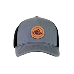 High Country Outfitters 11. HATS - HATS BILLED - HATS BILLED HC Leather Circle Logo Hat Grey|Black