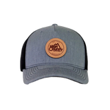 High Country Outfitters 11. HATS - HATS BILLED - HATS BILLED HC Leather Circle Logo Hat Grey|Black