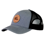 High Country Outfitters 11. HATS - HATS BILLED - HATS BILLED HC Leather Circle Logo Hat Grey|Black