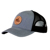 High Country Outfitters 11. HATS - HATS BILLED - HATS BILLED HC Leather Circle Logo Hat Grey|Black