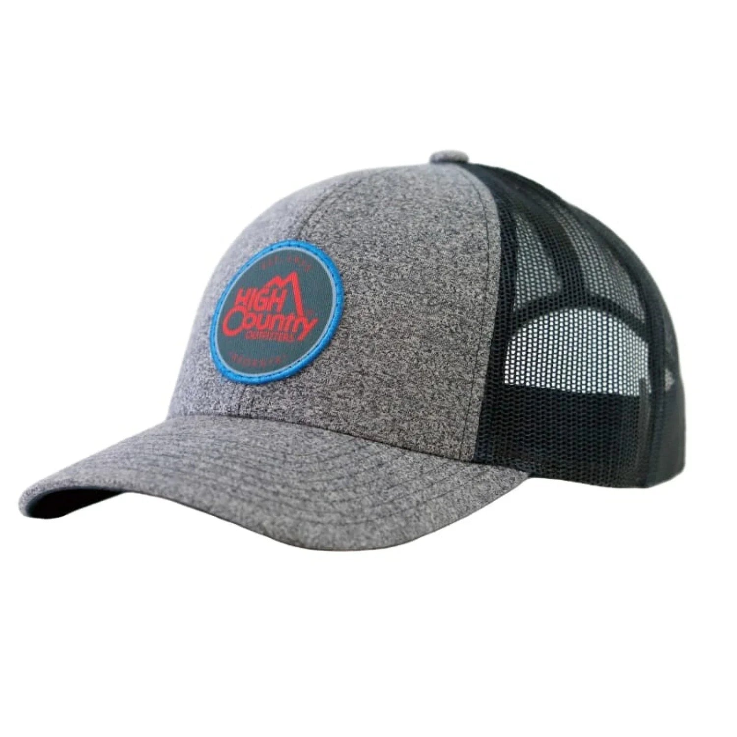 High Country Outfitters 11. HATS - HATS BILLED - HATS BILLED HC Red Circle Logo Trucker | Heather Navy