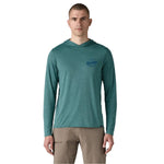 High Country Outfitters 01. MENS APPAREL - MENS LS SHIRTS - MENS LS HOODY Men's HC Capilene Cool Daily Hoody WTLX WETLAND BLUE - LIGHT WETLAND BLUE X-DYE