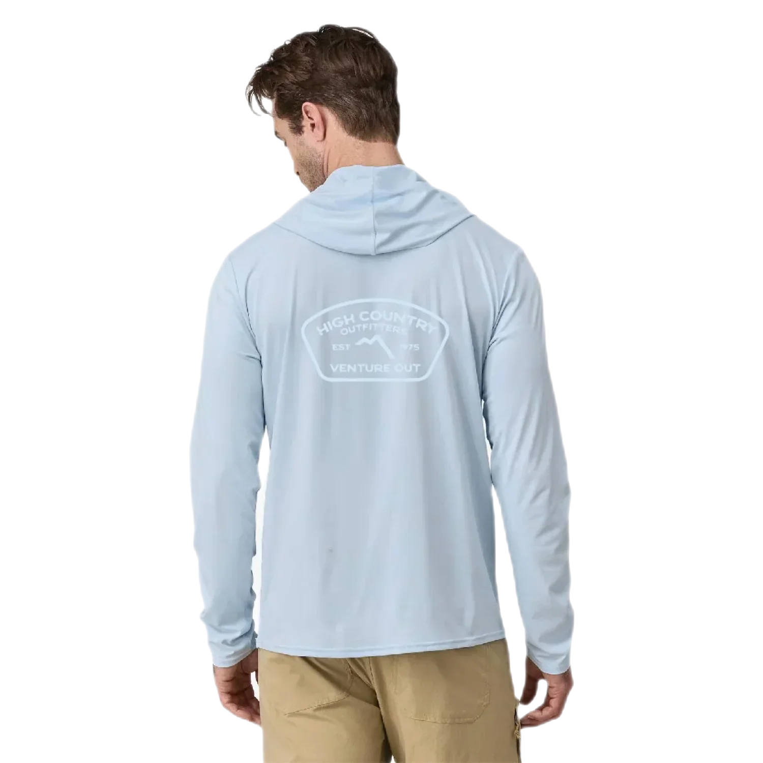 High Country Outfitters 01. MENS APPAREL - MENS LS SHIRTS - MENS LS HOODY Men's HC Capilene Cool Daily Hoody CHLE CHILLED BLUE