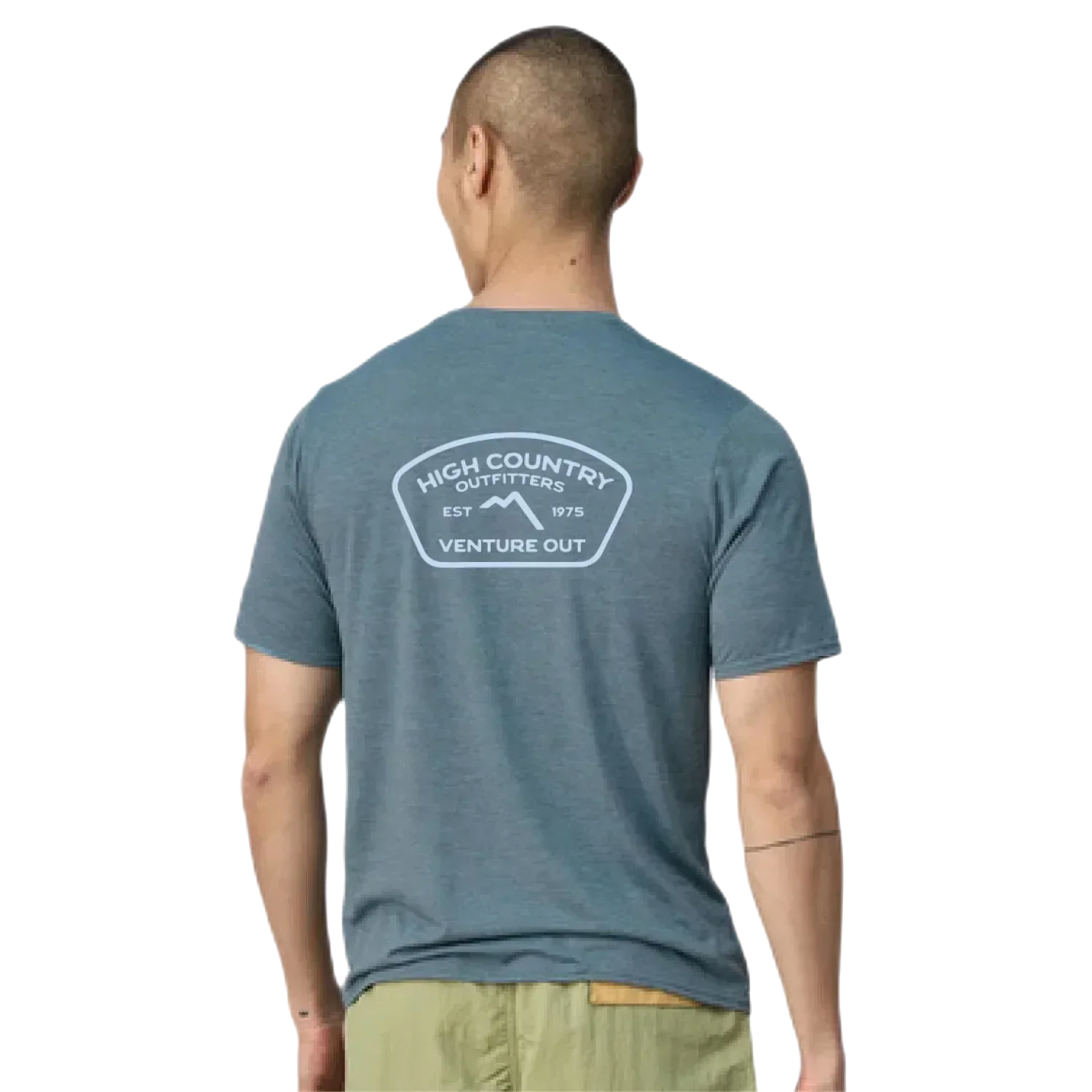 High Country Outfitters 01. MENS APPAREL - MENS SS SHIRTS - MENS SS ACTIVE Men's HC Capilene Cool Daily Shirt UTBX UTILITY BLUE - LIGHT UTILITY BLUE X-DYE