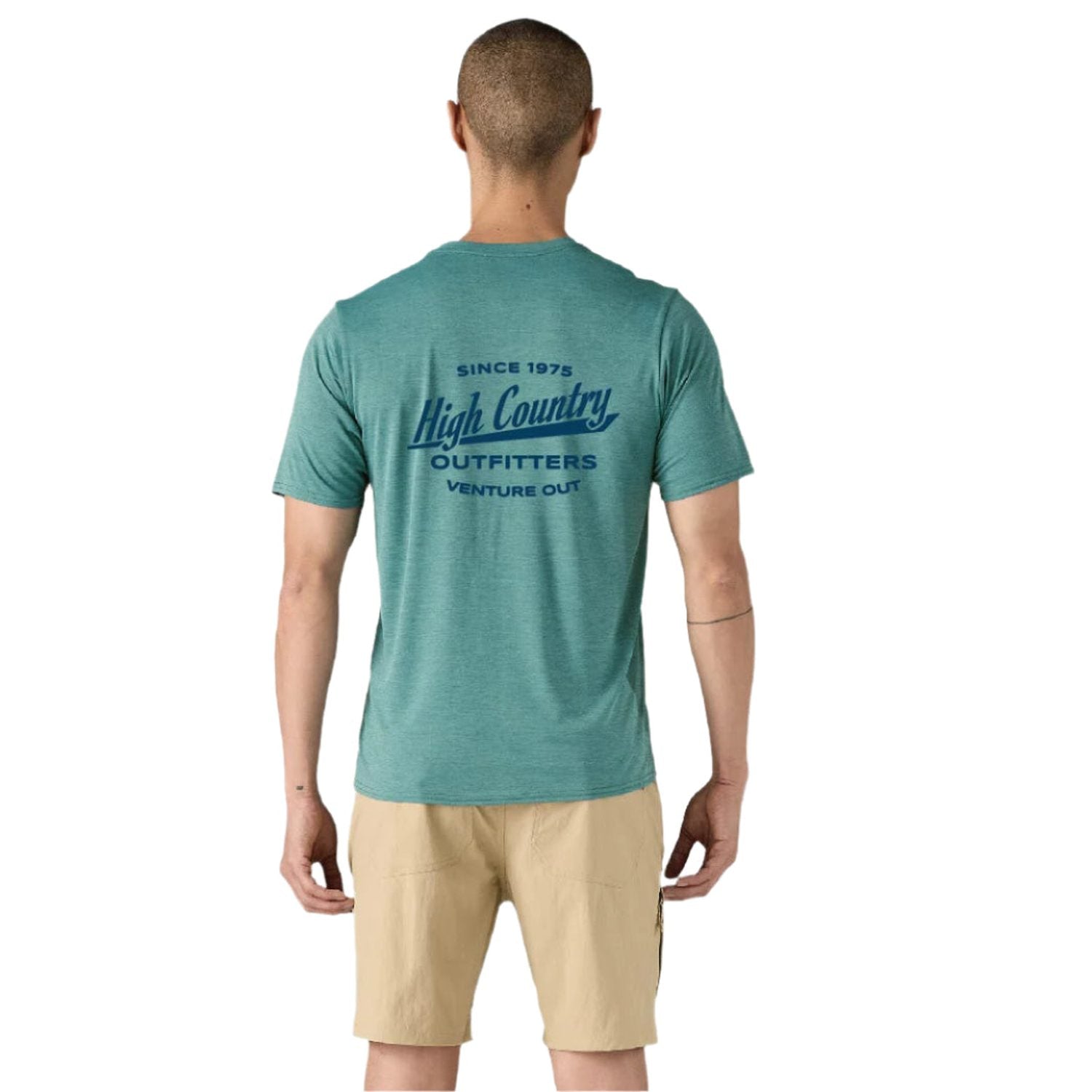 High Country Outfitters 01. MENS APPAREL - MENS SS SHIRTS - MENS SS ACTIVE Men's HC Capilene Cool Daily Shirt WTLX WETLAND BLUE - LIGHT WETLAND BLUE X-DYE