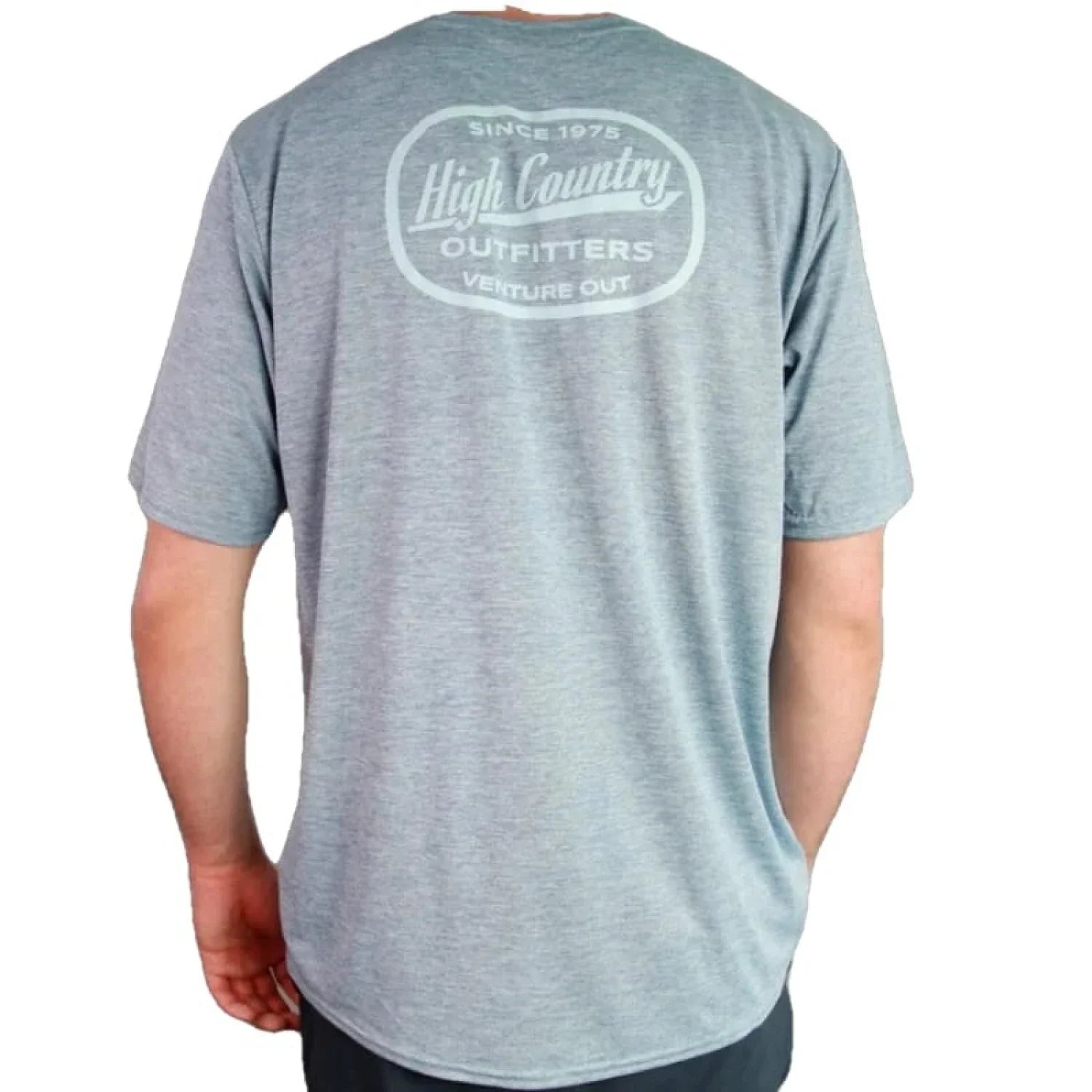 High Country Outfitters 01. MENS APPAREL - MENS SS SHIRTS - MENS SS ACTIVE Men's HC Capilene Cool Daily Shirt STEAM BLUE - LT PLUME GREY