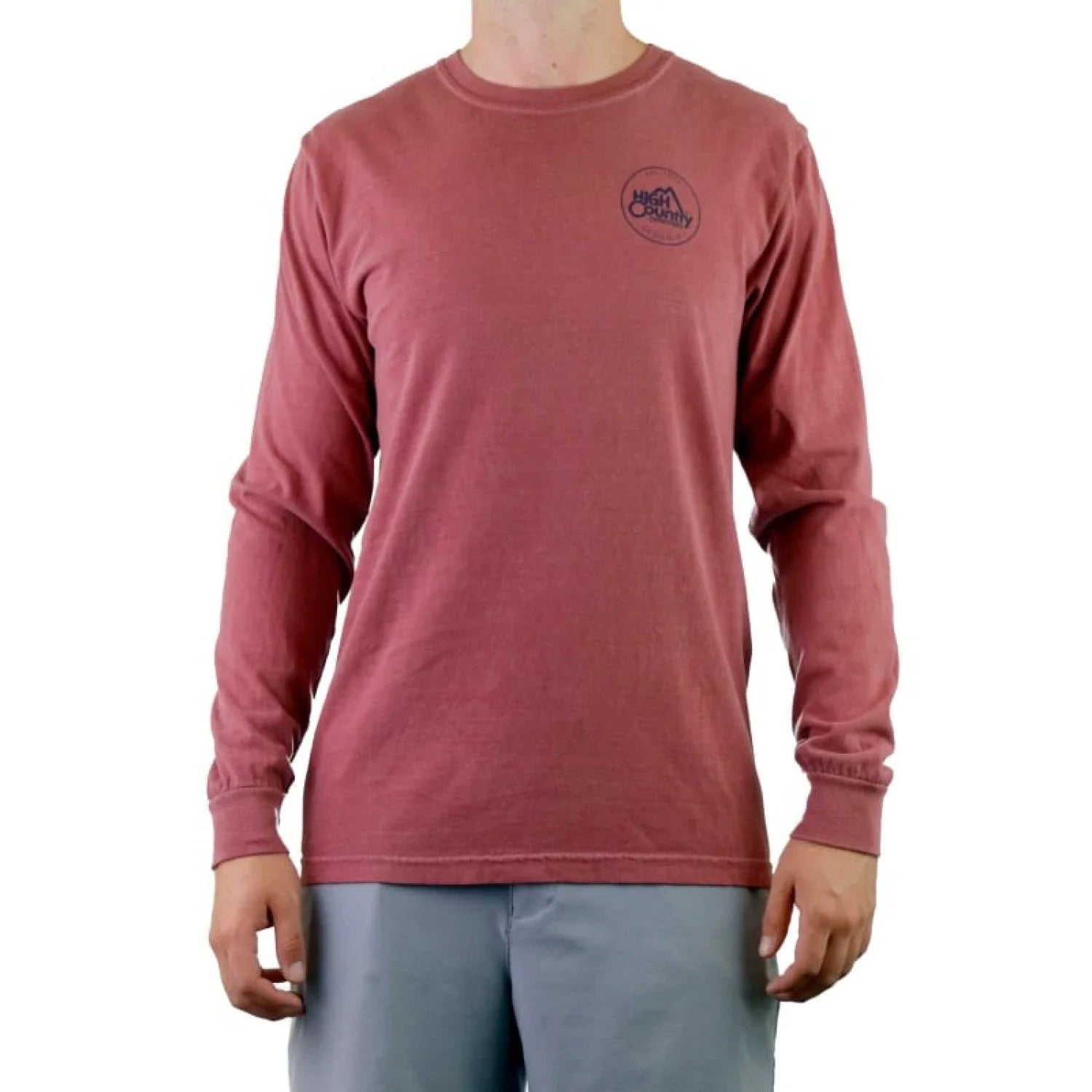 High Country Outfitters 01. MENS APPAREL - MENS T-SHIRTS - MENS T-SHIRT LS Men's HC GA Circle CC Long Sleeve BRICK